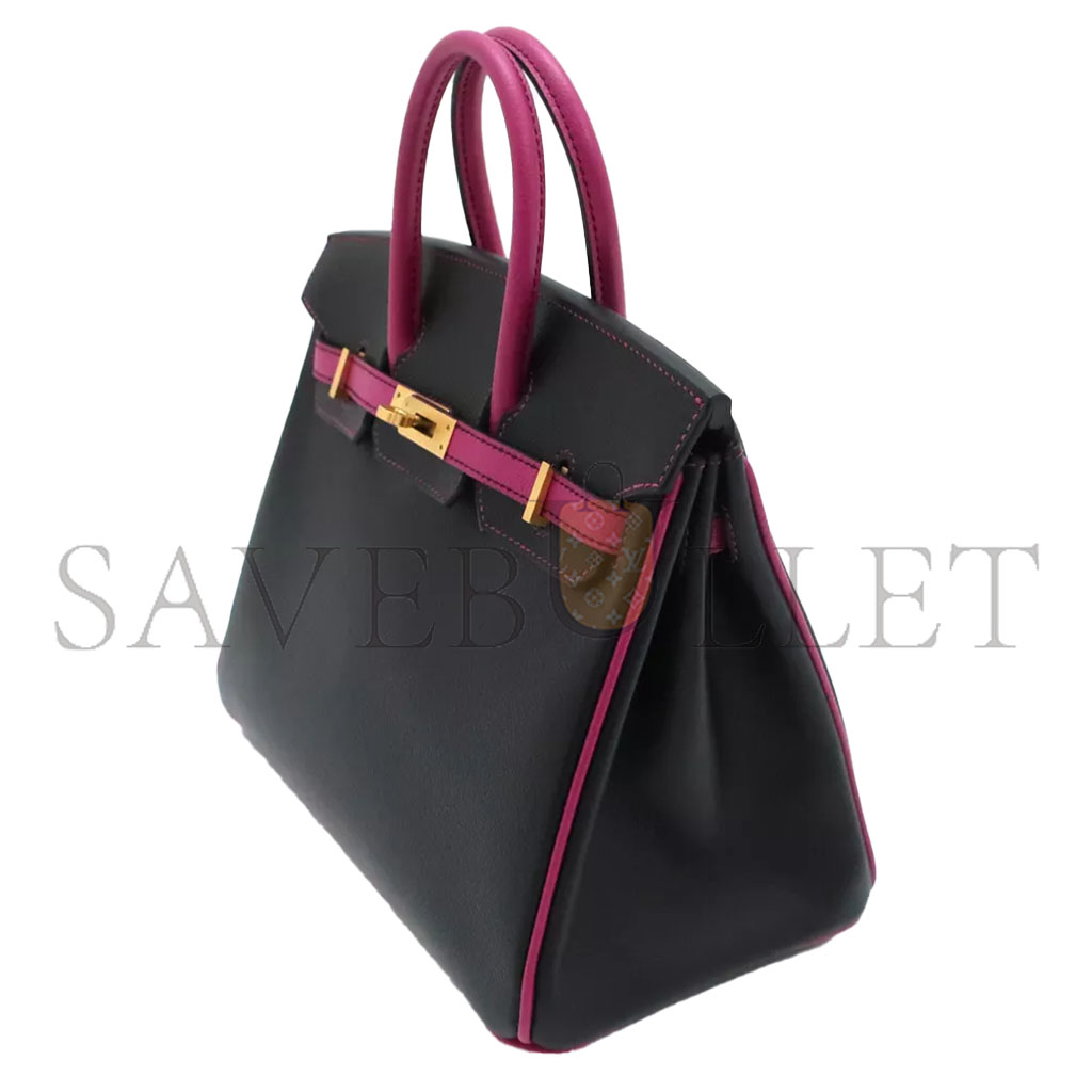 H**mes birkin 30 epsom black and rose red gold buckle h028369ck19 (30*23*15cm)